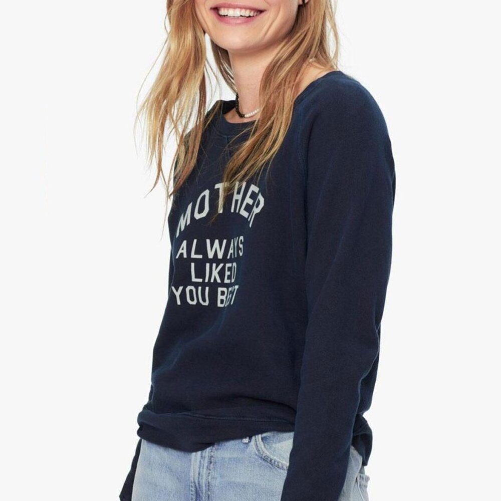 MOTHER The Square Mother Always Liked You Best Sweatshirt Size Small - Picture 2 of 9
